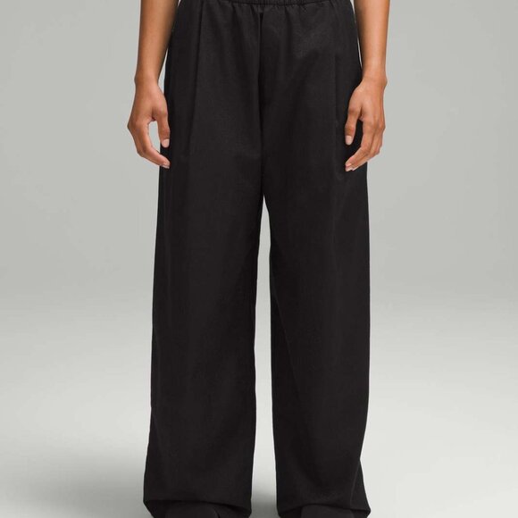 Lululemon LAB Jacquard Wide-Leg Pant 31" Leopardo Jacquard Black NEW Sz 14 $168 - Picture 5 of 5